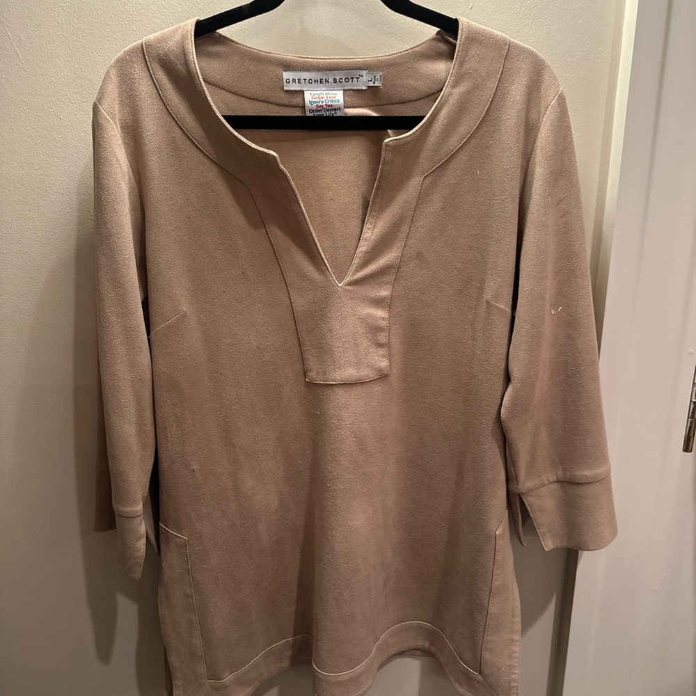 Gretchen Scott Designs Beige Tunic Top